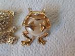 Diverse vintage goudkleurige broches, Overige materialen, 4 tot 7 cm, Onbekend, Ophalen of Verzenden