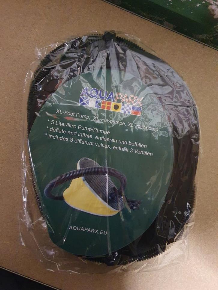 Voetpomp - Aquaparx XL - 5 Liter - 3 verschillende ventielen, Watersport en Boten, Accessoires en Onderhoud, Nieuw, Overige typen