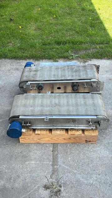 RVS Transportband 750*250 trommelmotor aandrijving  beschikbaar voor biedingen