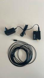 DAC converter met 5 meter optische kabel, Ophalen, Zo goed als nieuw, Minder dan 2 meter, Optische kabel