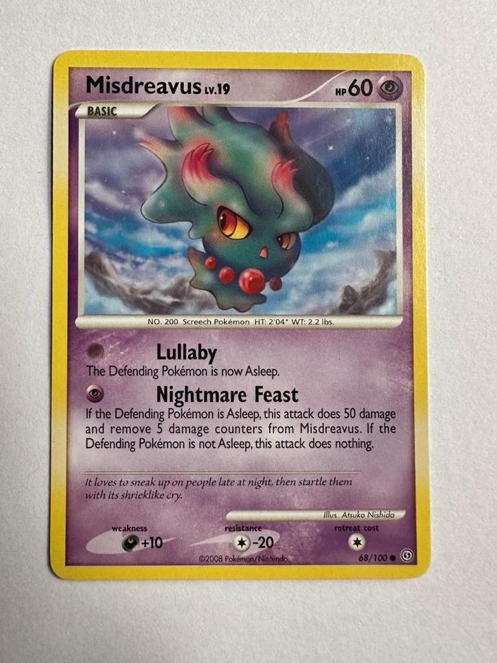 Misdreavus – 68/100 – Stormfront, Hobby en Vrije tijd, Verzamelkaartspellen | Pokémon, Zo goed als nieuw, Losse kaart, Ophalen of Verzenden
