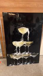 Plexiglas schilderij champagne toren 2stuks, Ophalen