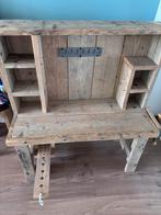 Stoere Kinderwerkbank Steigerhout, zelfgemaakt., Huis en Inrichting, Ophalen, Gebruikt, Bureau