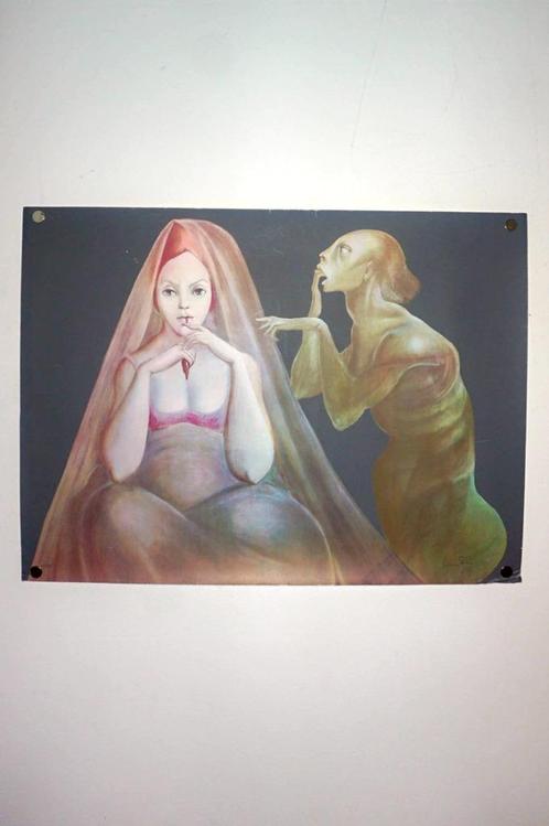 Leonor Fini 'The voice of evil' - 'La voix du mal' 1976, Antiek en Kunst, Kunst | Litho's en Zeefdrukken, Ophalen of Verzenden