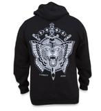 Flying tiger zip hoodie by jacob doney, Info@workingclassrebel.com, Doney, Zwart, Nieuw