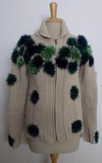 Pompon grappige beige/groen wollen vest van Levi's! M, Verzenden, Zo goed als nieuw, Maat 38/40 (M), Beige