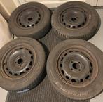 Michelin winterbanden met stalen velgen, Citroën en Peugeot, Auto-onderdelen, Banden en Velgen, Ophalen, Gebruikt, 15 inch, Banden en Velgen