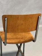 Gispen 212 eetkamerstoel jaren 30 vintage X frame stoel, Gebruikt, Jaren 30, Bruin, NL