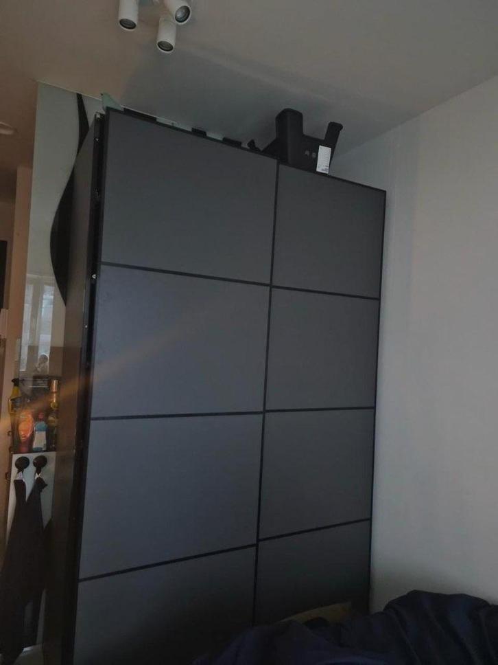 Ikea kast PAX / MEHAMN 150x66x236 cm grijs, Huis en Inrichting, Kasten | Kledingkasten, Gebruikt, 200 cm of meer, 100 tot 150 cm