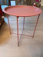 Bijzettafel oud roze, Huis en Inrichting, Tafels | Bijzettafels, Minder dan 55 cm, Rond, Zo goed als nieuw, Ophalen