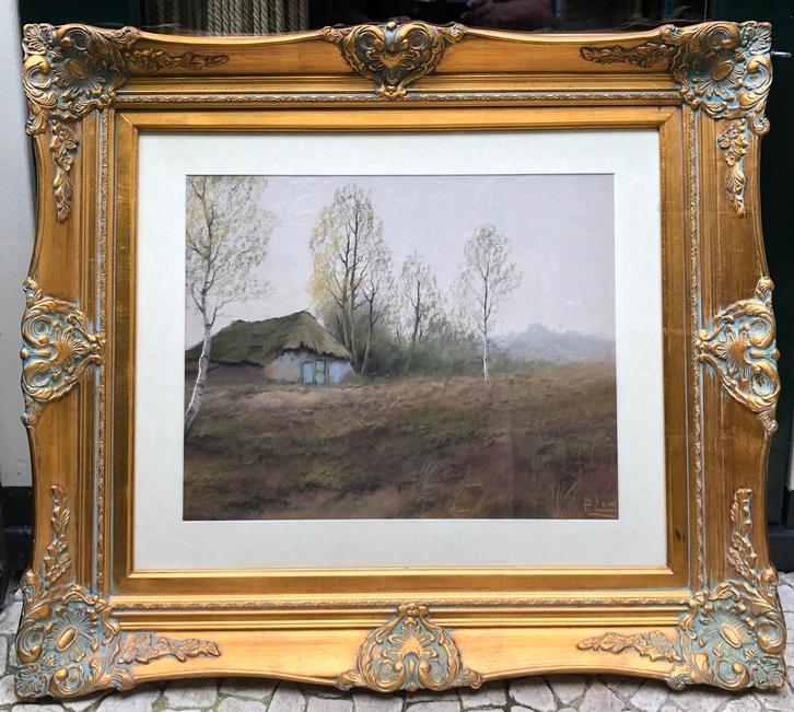 Boerderij op dr Hei 1912 P.Cox, Antiek en Kunst, Kunst | Schilderijen | Klassiek, Ophalen of Verzenden