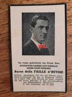 WO2 Bidprentje België Baron geheime leger - Bergen Belsen, Ophalen of Verzenden, Bidprentje