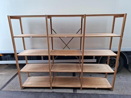 lundia stelling houten stelling, Huis en Inrichting, Kasten | Stellingkasten, Gebruikt, Ophalen