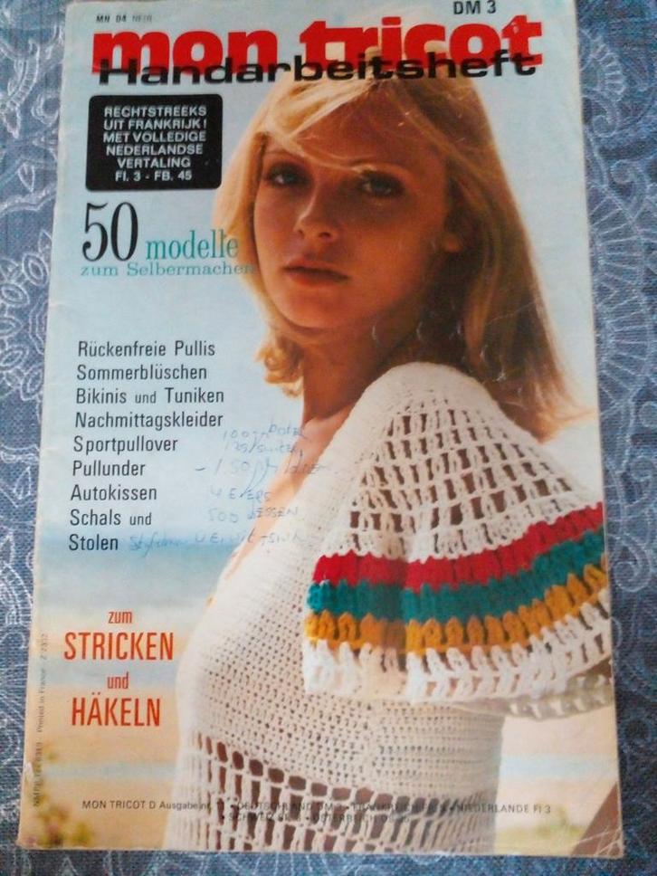 Mon Tricot Handarbeitsheft - Vintage Handwerkblad, Hobby en Vrije tijd, Breien en Haken, Ophalen of Verzenden