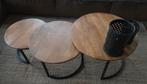 Ronde tafels / Mangohout / 3 delig, Huis en Inrichting, Tafels | Salontafels, Ophalen, 50 tot 100 cm, Rond, 50 tot 100 cm