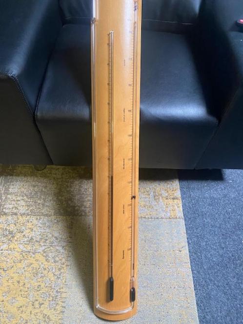 Contrabarometer beukenhout van Huygens hoogte 94 cm, Audio, Tv en Foto, Weerstations en Barometers, Gebruikt, Barometer, Ophalen of Verzenden