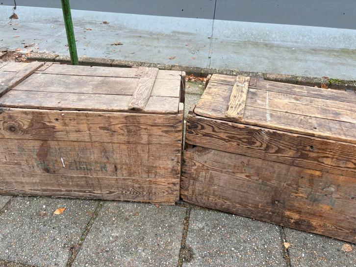 Antieke houten kisten - eier kisten, Huis en Inrichting, Woonaccessoires | Kisten, Gebruikt, Minder dan 50 cm, Minder dan 50 cm