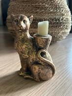 Panter kandelaar goud, Ophalen of Verzenden, Zo goed als nieuw, Metaal, Minder dan 25 cm