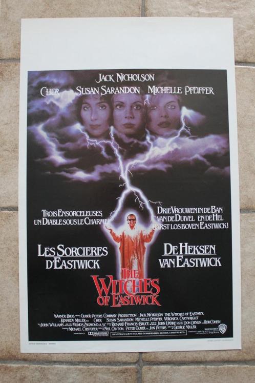 filmaffiche The Witches Of Eastwick 1987 filmposter, Verzamelen, Posters, Zo goed als nieuw, Film en Tv, A1 t/m A3, Rechthoekig Staand