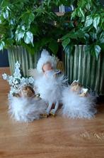 Lief setje Kerstengeltjes en Kerstster - wit - zilverkleur, Ophalen of Verzenden, Zo goed als nieuw