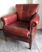 Vintage schapenleren fauteuil, Huis en Inrichting, Fauteuils, Ophalen, Gebruikt, Leer, Klassiek