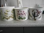 3 prachtige grote bloempotten 🌺oa de botanic garden, Rond, Ophalen of Verzenden, Zo goed als nieuw, Aardewerk