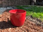 Bloempot keramiek rood, Tuin en Terras, Ophalen, Steen, Gebruikt, Minder dan 30 cm