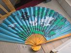 Antieke grote Japanse waaier voor aan muur, Ophalen, Zo goed als nieuw