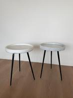 ZUIVER KARRARA - bijzettafels marmer 2 stuks, Huis en Inrichting, Tafels | Bijzettafels, Minder dan 55 cm, Rond, Zo goed als nieuw
