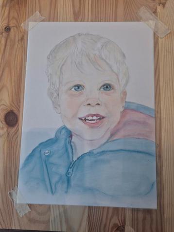 Mooie portretten van mens en dier, tekening, schilderij beschikbaar voor biedingen