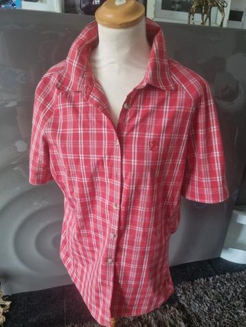 Fjällräven shirt, mt L, rood/wit geblokt, uitmuntende staat. beschikbaar voor biedingen