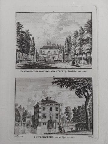51-52 / Gunterstein aam de Vecht te Breukelen Kopergravure beschikbaar voor biedingen
