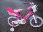 Volare Disney Minnie Bow Tique Kinderfiets - 14 inch - Roze, Ophalen, 14 inch of minder, Volare Disney Minnie, Handrem