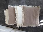 4 sierkussens, Huis en Inrichting, Woonaccessoires | Kussens, Ophalen, Zo goed als nieuw, Vierkant