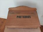 Antieke houten poetsdoos, Ophalen of Verzenden