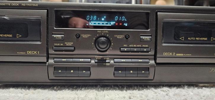 Technics RS-TR373M2 Cassettedeck - Dubbel!, Audio, Tv en Foto, Cassettedecks, Dubbel, Overige merken, Auto-reverse, Tiptoetsen