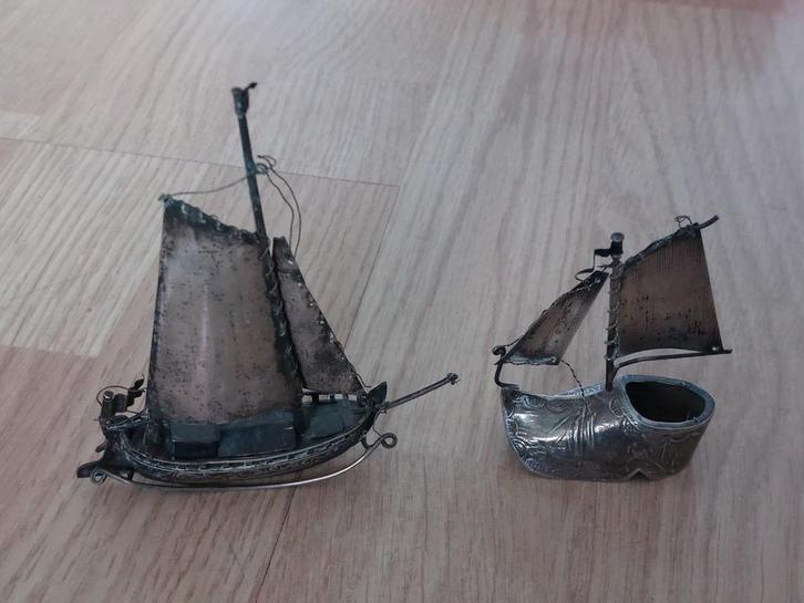 Zilveren miniatuur schepen boten bootjes 835 - NL gekeurd, Antiek en Kunst, Antiek | Goud en Zilver, Zilver, Ophalen of Verzenden