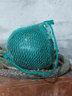 Oude antieke drijver in vintage net Japanees fishing floats, Gebruikt, C, C, Ophalen of Verzenden