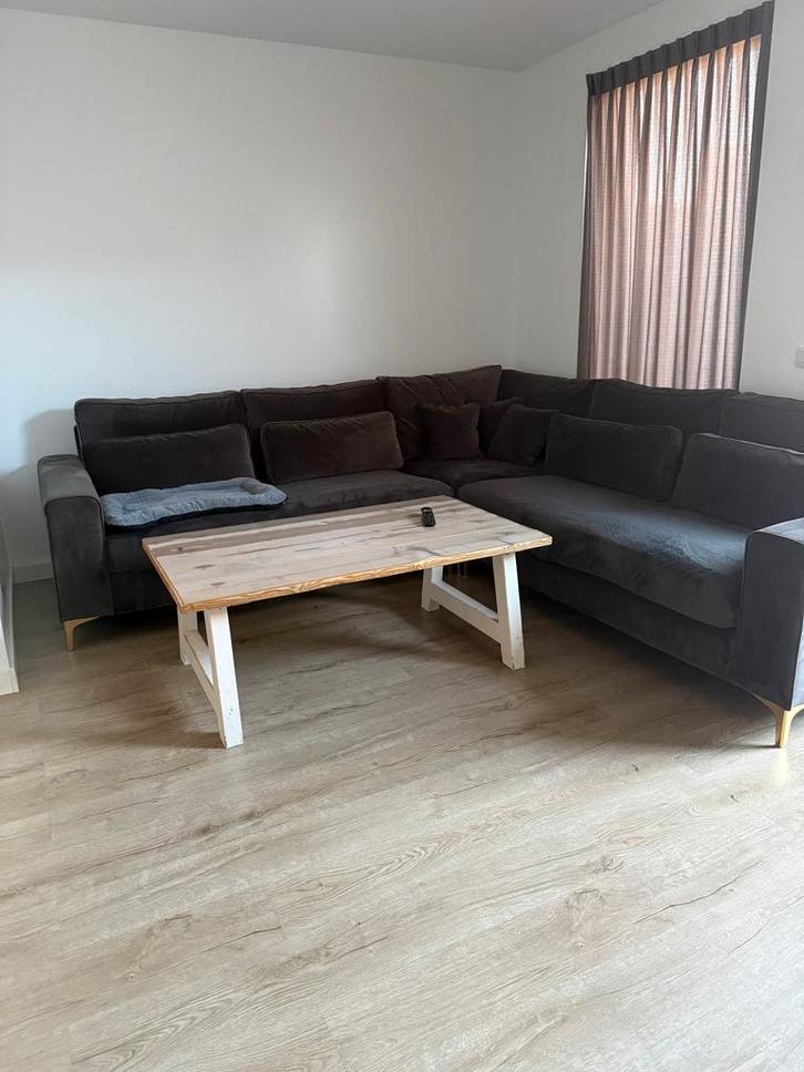 Steigerhouten salontafel 130x77,5cm + gratis beschermplastic, Huis en Inrichting, Tafels | Salontafels, Gebruikt, Minder dan 50 cm