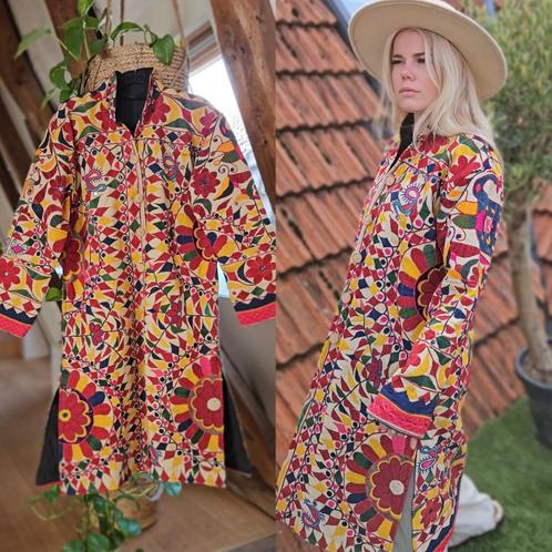 Vintage India geborduurde kaftan jas Afghaanse romy Boomsma, Kleding | Dames, Truien en Vesten, Zo goed als nieuw, Ophalen of Verzenden