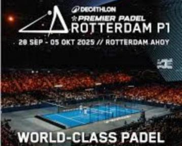 6 First Ring Seats voor Premier Padel Rotterdam 3/10 overdag beschikbaar voor biedingen
