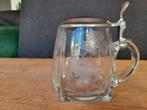 Bierpul met tinnen deksel, Ophalen of Verzenden, Zo goed als nieuw, Bierglas