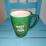 Cup a Soup beker Unox groen Boss of the Year, Huis en Inrichting, Keuken | Servies, Ophalen, Glas of Glazen, Gebruikt, Overige stijlen