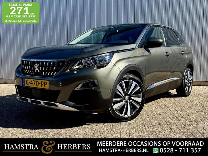 Peugeot 3008 1.2 PureTech Blue Lease Premium bruin/grijs, Auto's, Peugeot, Bedrijf, Te koop, ABS, Achteruitrijcamera, Airbags