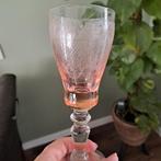 Twee prachtige antieke glazen,  roze, Ophalen of Verzenden