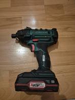Parkside slagschroefmachine met accu- Gebruikt, Doe-het-zelf en Verbouw, Gereedschap | Boormachines, Gebruikt, Variabele snelheid