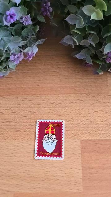 Zelfgemaakte Sinterklaas postzegel sticker beschikbaar voor biedingen