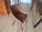 Cognac Eetkamerstoelen 4x (zgan), Huis en Inrichting, Ophalen, Zo goed als nieuw, Bruin, Vier