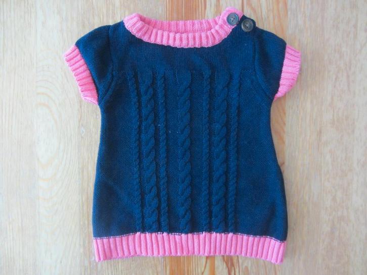 Donkerblauw/roze jurkje Hema maat 62, Kinderen en Baby's, Babykleding | Maat 62, Zo goed als nieuw, Meisje, Jurkje of Rokje, Ophalen of Verzenden