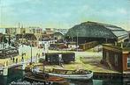 Ansichtkaart stadsgezicht Amsterdam Station W.P. rond 1900, Ophalen of Verzenden, Voor 1920, Ongelopen, Noord-Holland